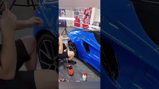 Hyperlapse and final results of paint protection film install on a Lotus Emira ppf detailing [upl. by Aknaib3]