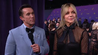 Rob McElhenney amp Kaitlin Olson Emmy Awards 2024 Red Carpet Interview  Emmy Awards [upl. by Adon]