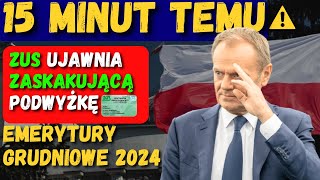 15 minut temu ZUS ujawnia zaskakującą podwyżkę wynagrodzeń od jutra  emerytury grudniowe 2024 [upl. by Lemcke778]