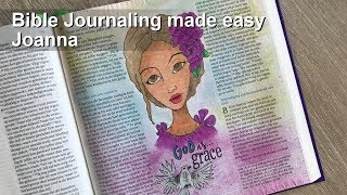 Joanna  bible journaling made easy  31daysofbiblicalwomen [upl. by Ecirtnahs135]