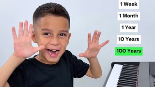 1 Second Vs 100 Years Of Piano 🎹💀  6 Year Old Jelijah Diaz [upl. by Novled]