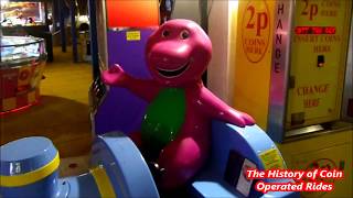 2000s Coin Operated Steam Engine Kiddie Ride  Barney Train [upl. by Arymas630]