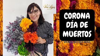 Como hacer una Corona para Día de Muertos  Manualidades de Vero [upl. by Auria]