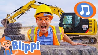 Excavator Song  Blippi Music Videos  Blippi Toys [upl. by Odlabu]