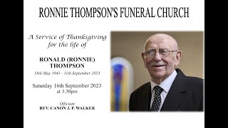 Farewell to Ronnie Thompson [upl. by Alleul]