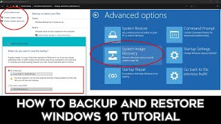 How to Use System Image Backup and Restore in Windows 10 Tutorial [upl. by Cryan338]