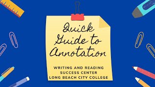 Quick Guide Annotations [upl. by Blackington]