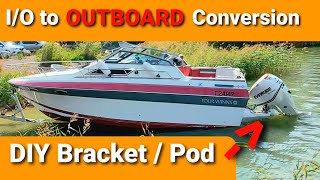 Boats Outboard Conversion DIY Bracket  Pod for Outboard engine [upl. by Stone20]