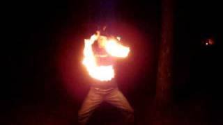 Fire poi at the 2010 FL Rainbow Gathering [upl. by Akoek]