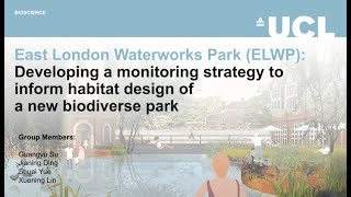 East London Waterworks Park UCL Ecology and Data Science Presentation [upl. by Merna]