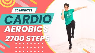 20MIN HIGHENERGY AEROBICS Cardio Workout • Low Impact • 2700 Steps • Keoni Tamayo • Workout 195 [upl. by Lyndell]