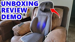 COMFIER Neck Back Massager with Heat Review And Demo [upl. by Nylasoj547]