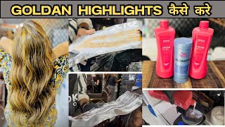 Loreal Golden Blonde Highlights क़ैसे करे  Full Practical  Full Process Step by Step In Hindi [upl. by Ahsata688]