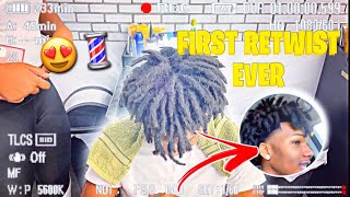 INSANE Freeform Dreadlock Transformation  First Retwist EVER  FREEFORMS TO DREADLOCKS [upl. by Laikeze]