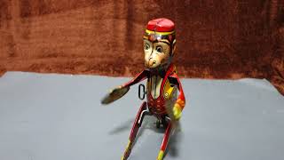 30s Marx Hoppo Monkey Cymbals Vintage Tin Toy [upl. by Bbor944]