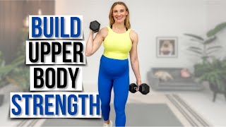 20 minute Upper Body Strength Training with Dumbbells [upl. by Fairweather]