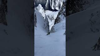 Skiing powder in the X couloir [upl. by Zsa Zsa]