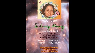 CELEBRATING THE LIFE OF ISABEL MOPERA [upl. by Anilrats]