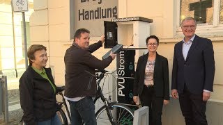 Perleberg Fahrradladestation eingeweiht [upl. by Eadas]