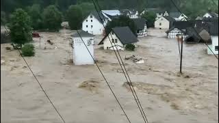 HochwasserFlutKatastrophe Unwetter in Schuld  Flooding disaster Germany Ahrweiler 14072021 [upl. by Berck640]