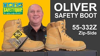 Oliver 55332Z AT55 ZipSide Safety Boot  SafetyQuip Review [upl. by Eirroc]