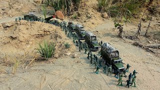 Army Men Green army vs Grey army stopmotion plastic army men [upl. by Inek]