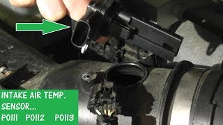 Intake Air Temperature Sensor P0111  P0112  P0113  How to Test and Replace [upl. by Iveson]