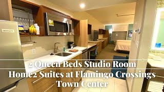 2 Queen Beds Studio Room  Home2 Suites by Hilton at Flamingo Crossings Town Center [upl. by Ocirred]