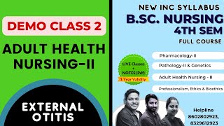 External Otitis Simple explanation in hindi  Medical Surgical NursingII   BSc Nursing 4th Sem [upl. by Anelhtac]