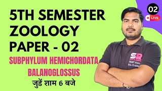 Lt02 Subphylum Hemichordata amp Balanoglossus  5th Semester Zoology Paper  02  Sumit Rana Sir [upl. by Yelehsa]