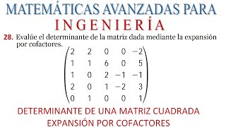 DETERMINANTE de una matriz de orden 5 mediante la EXPANSIÓN POR COFACTORES MAPI Zill 7428 👀👍😺 [upl. by Nada322]