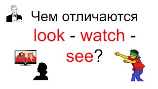 Разница между LOOK  WATCH  SEE [upl. by Eellehs50]