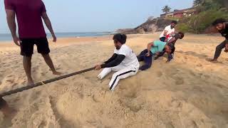 beach workout🏋🚴💪 gattys fitline gym Mangalore [upl. by Tibbs]