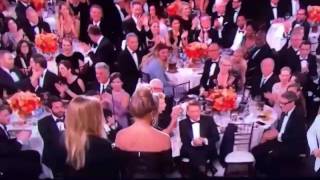 Ryan Reynolds amp Andrew Garfield Kiss Golden Globe 2017 [upl. by Ellertal]