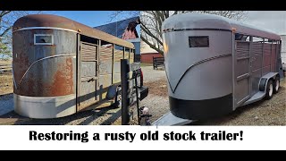 Restoring an older stock trailer with rustoleum enamel [upl. by Reddy]