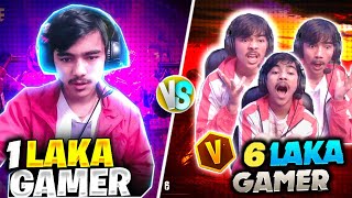 1 LAKA GAMER VS 6 LAKA GAMER😱 1 VS 6🔥 [upl. by Ellemrac80]