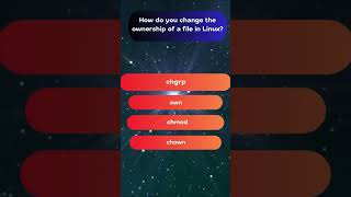 How do you change the ownership of a file in Linux quiz [upl. by Deanne]