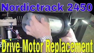 Replace Drive Motor Nordictrack Commercial 2450 Treadmill No Unnecessary Dialogue [upl. by Kappenne]