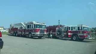 Massapequa Fire Department Engine 631 amp Spare Ladder 6326 acting 632 at training 71424 [upl. by Cosenza]