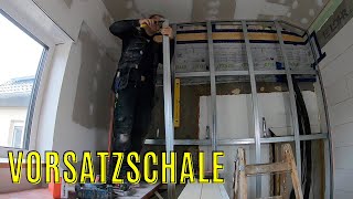 Vorsatzschale auf Metallprofile mit Gipsplatten als Sichtschutz Querbau Abschlusswand Trockenbau DIY [upl. by Nosoj515]