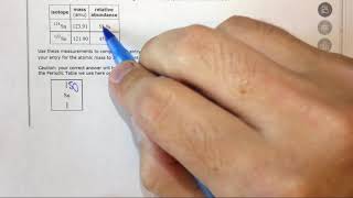 41h Finding atomic mass from isotope mass and natural abundance [upl. by Saravat]