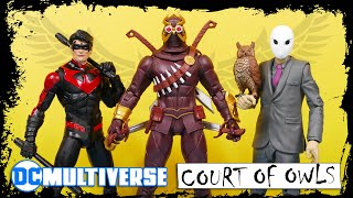 McFarlane Toys DC Multiverse Nightwing vs Talon and Owl [upl. by Yrrehs]