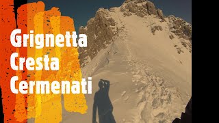 GRIGNETTA cresta Cermenati invernale 29122017 GoPro video [upl. by Joli]