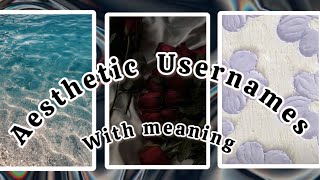 Aesthetic usernames with meaning 🩷  usernames 2024 [upl. by Ttegdirb954]