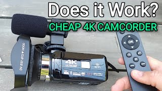 Does it work CHEAP 4K Camcorder [upl. by Cung]