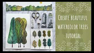 Create Watercolor trees by Mayo Moreno [upl. by Eddie200]