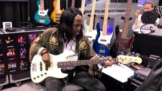 Verdine White  Sadowsky bass NAMM 2017 Smooth Jazz Family [upl. by Hampton]