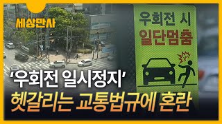 세상만사 우회전 일시정지…헷갈리는 교통법규에 운전자들 혼란 [upl. by Ariajaj]