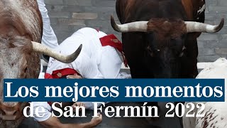 Estos han sido los mejores momentos de los encierros de San Fermín 2022 [upl. by Nhguaved148]