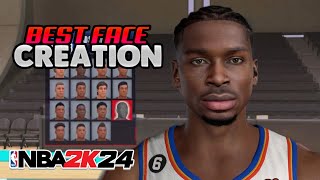 BEST SHAI GILGEOUSALEXANDER NBA 2K24 FACE CREATION TUTORIAL SGA [upl. by Acinor]